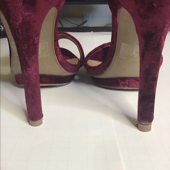 Merlot Velvet platform stiletto Heels size 6 - Picture 4 of 6